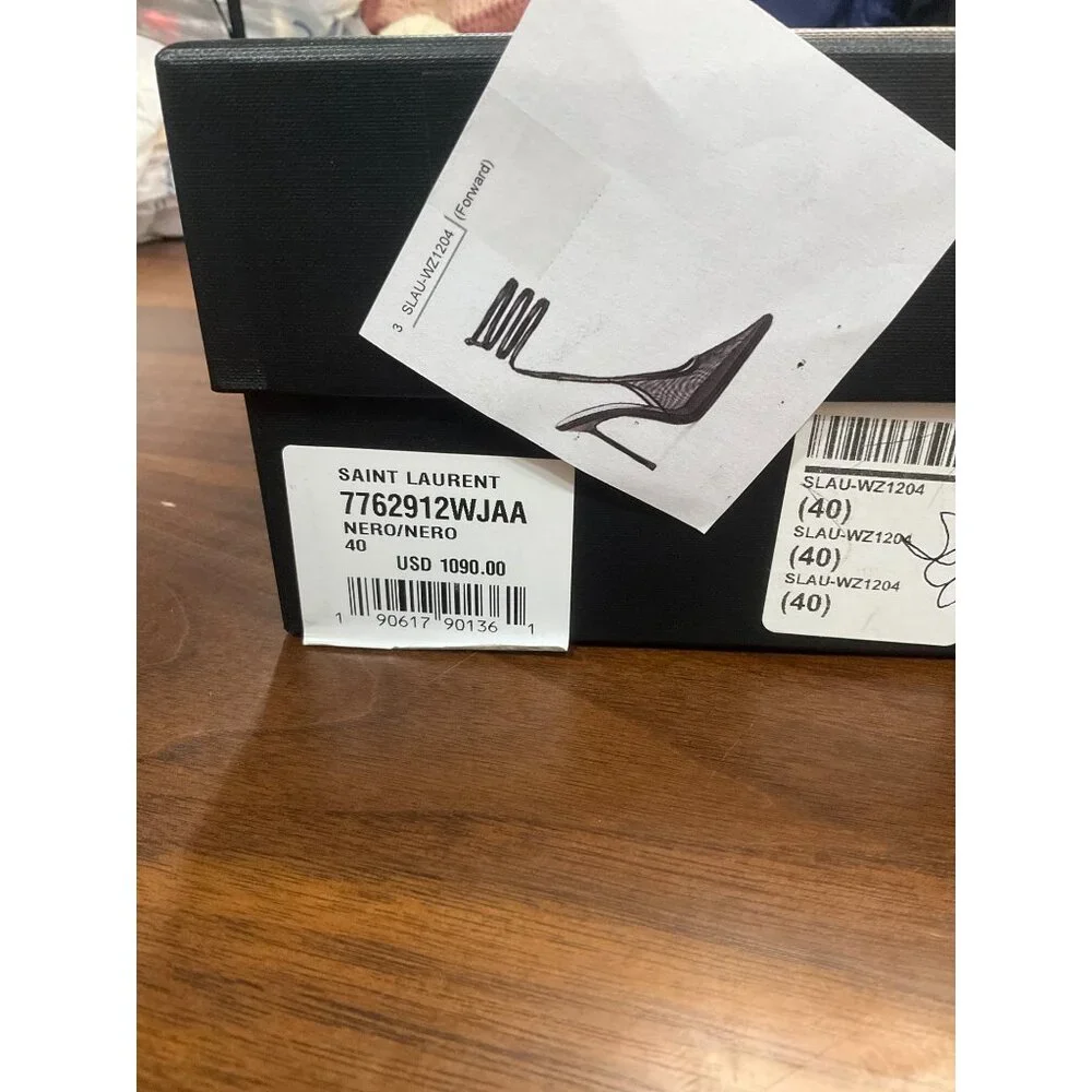 SAINT LAURENT Oxalis Pumps in Noir Black 40 10 With Box Womens High Heels - Picture 11 of 16